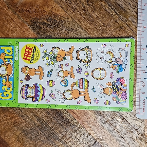 Vintage Garfield Mello Smello Easter sticker sheet stickers sealed - Picture 1 of 6